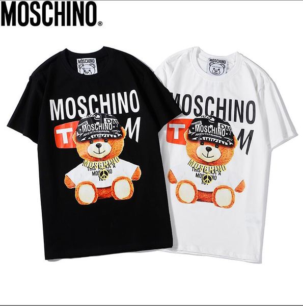 

2019 summer fashion designers men's shirt t-shirt letter embroidery t-shirt men's brand short-sleeved t-shirt women's shirt-0, White