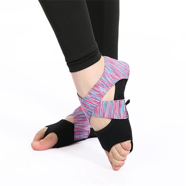 

women yoga socks half toe non slip ladies socks aerial yoga dance pilates sport sock indoor shoes, Black