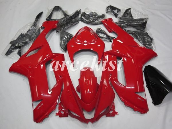 

4gifts new abs motorcycle fairings set fit for kawasaki ninja zx-6r zx6r 2007 2008 6r 07 08 body set custom red