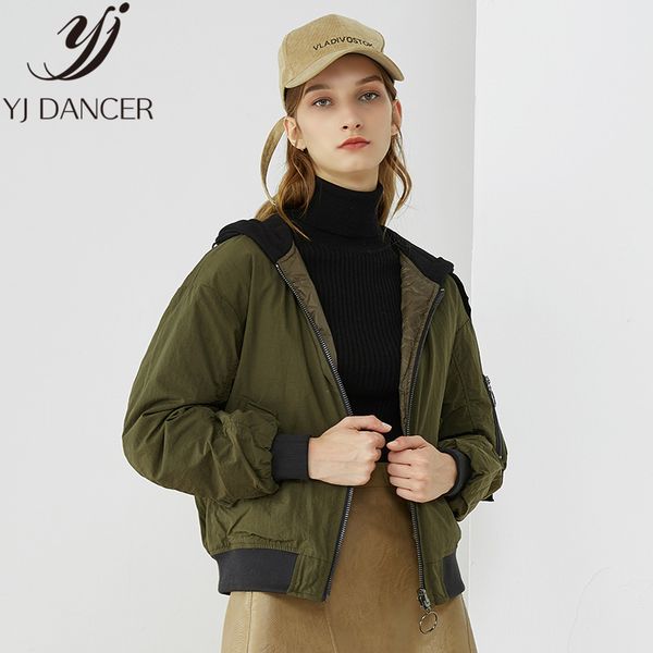 

women's down & parkas 2021 winter high-end women coats high-quality white duck overcoat positive and negative warm casual jacket nice03, Black