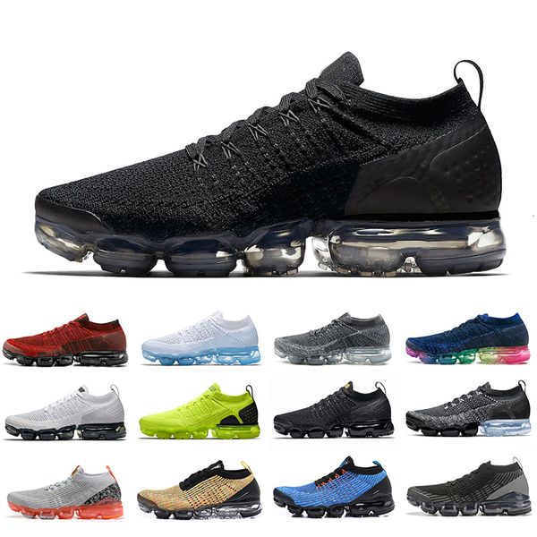 

knit 1.0 2.0 3.0 mens running shoes triple white black heritage dark grey cushion trainer men women sports sneakers 36-45