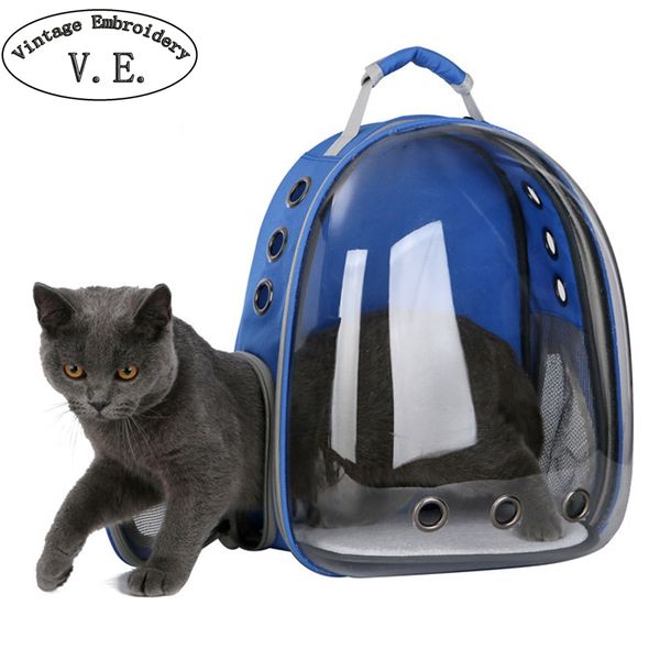 

portable cat bag pet cat carrier bag transparent breathable travel parrot dog bird backpack kitten carrying cages