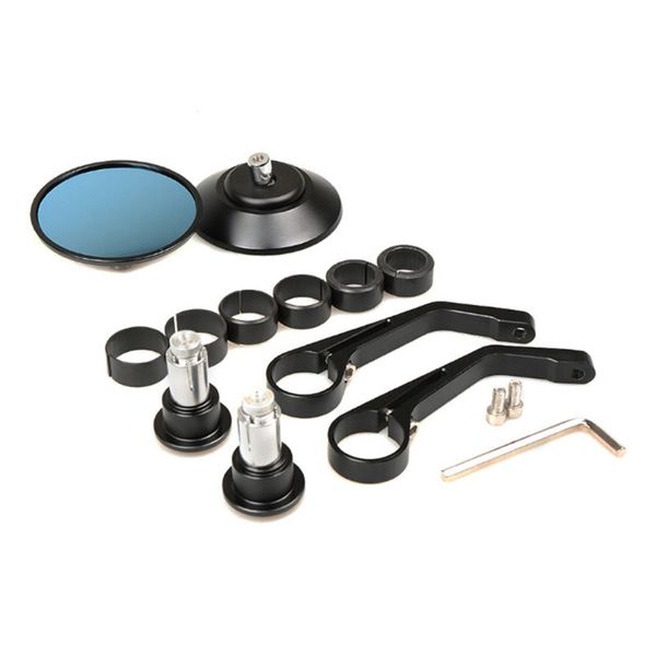 

round motorcycle rear view mirrors aluminum alloy handle bar end rearview mirror