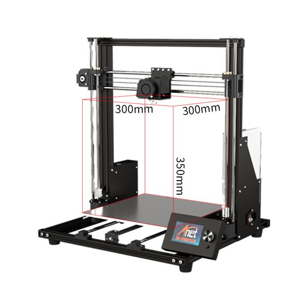 

300*300*350mm updated anet a8 plus 3d printer low noisy high precision deskimprimante 3d printing kit usb sd card connect