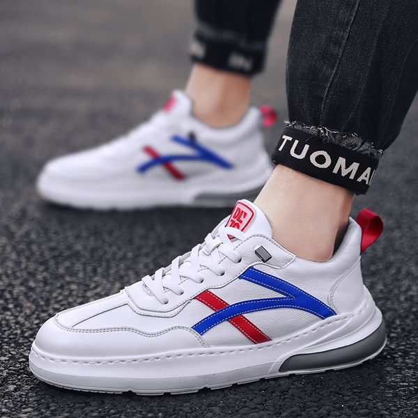 

new fashion casual shoes men microfiber leather flat soft comfortable shoes male white footwear sneakers tenis masculino adulto, Black