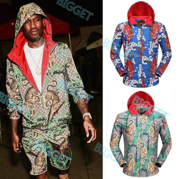 

легкий нейлон капоном веѬовка кђѬка panther tiger man hot sale hood full zip нейлон wear top, Black;brown