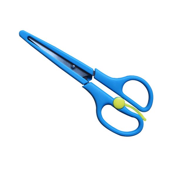 

infant stainless steel feeding aid scissors color ribbon protective case power spring feeding aid scissors baby food crushed she