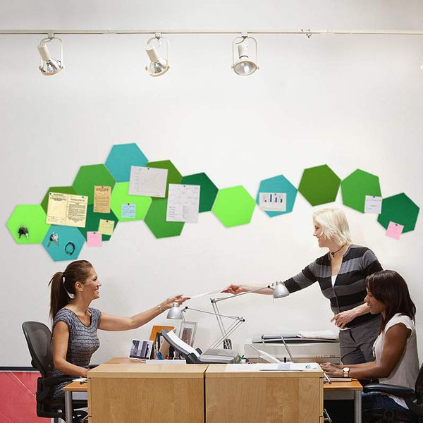 

5pcs/set hexagon felt board hexagonal felt wall sticker multifunction 3d decorative home message board self-adhesive kids room b