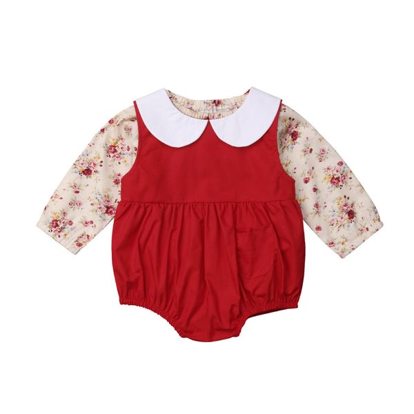 

baby girl flower long sleeve bodysuit set, Blue