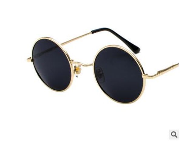

fashion 2019 new vintage polarizing sun glasses retro prince mirror sunglasses wholesale round glasses 001 002 box, White;black