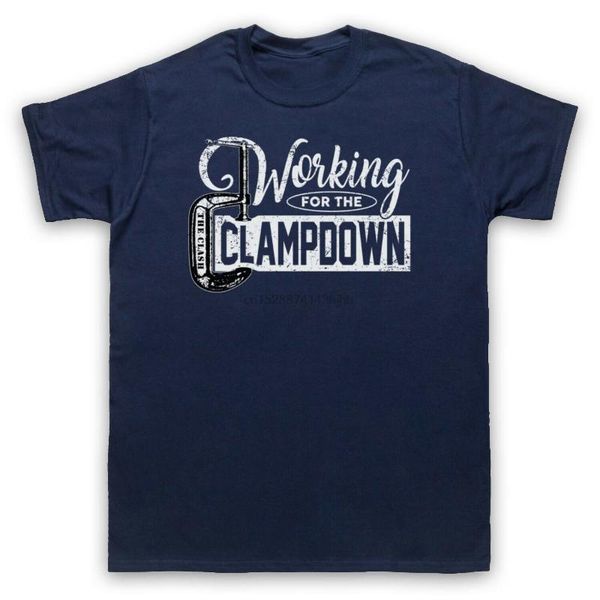 

clampdown punk unofficial rock working for classic adults t-shirt, White;black