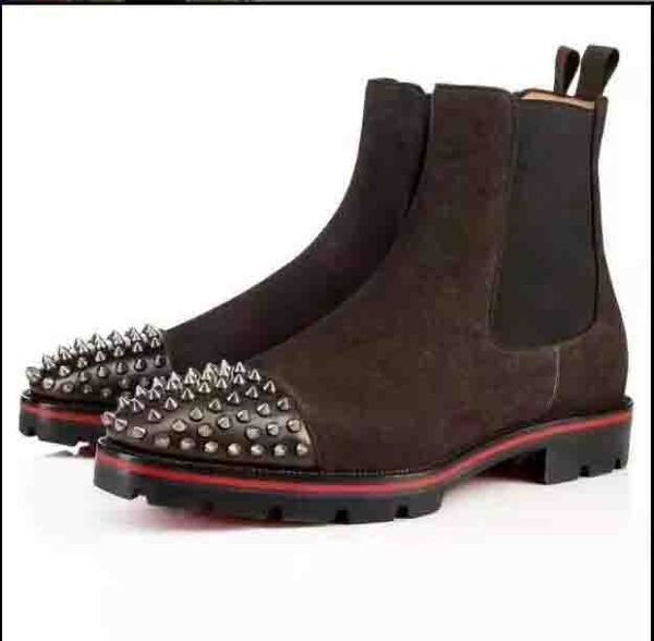 mens boots with red soles