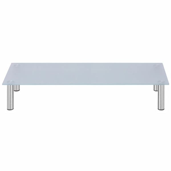 

monitor riser/tv stand 100x35x17 cm glass white living room furniture