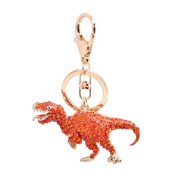 

key chain animal series dinosaur full alloy pendant men and women universal bag hanging elegant car hanging wholesale, Silver