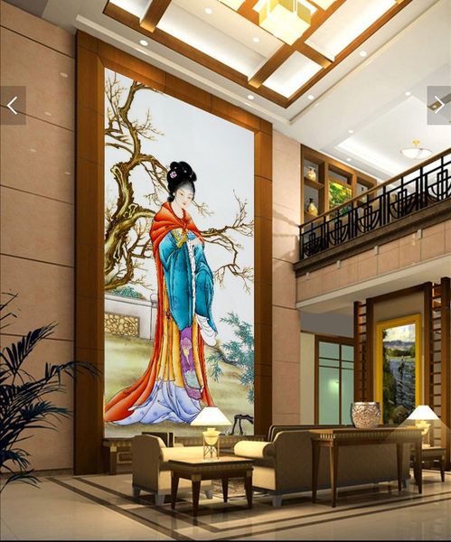 

wdbh 3d wallpaper custom p chinese ancient beauty porch background home decor living room 3d wall muals wall paper for walls 3 d