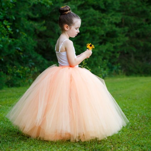 

девушки длинные тюль туту юбка детский танец pettiskirts underskirt tutus дети рождество день рождения костюм фотография юбки y200704