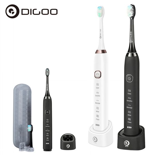 

digoo ys11 5 brush modes automatic electric toothbrush ipx7 waterproof usb rechargeable whitening oral health care gift