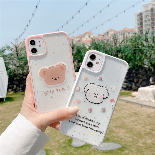 

suitable for iphone 11pro max mobile phone case cute cartoon puppy soft shell