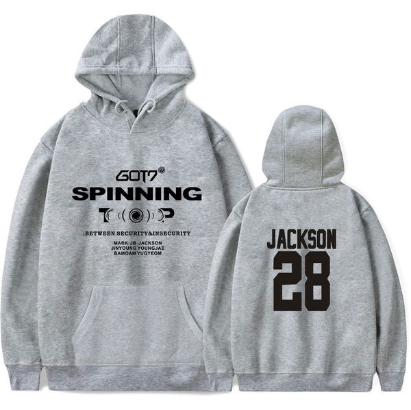 

2019 couples sweatshirt got7 jackson kpop hoodies men women cute creative got7 boy/girls sweatshirt clothing, Black