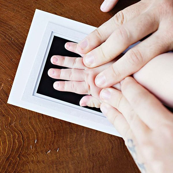

baby care non-toxic baby handprint footprint imprint kit baby souvenirs casting newborn footprint ink pad infant clay toy gifts