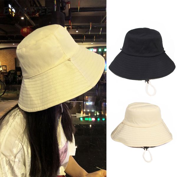 

hats korean solid two sides women sun protection all-match summer sun hat womens trendy comfortable casual simple fashion daily, Blue;gray