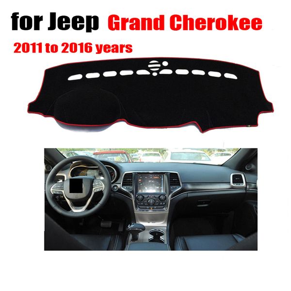 

black auto dashboard pad for grand cherokee 2011 to 2016 years polyester dashboard protection pad left steering wheel