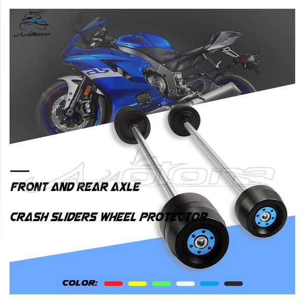 

front rear axle fork crash sliders for yzf-r6 yzfr6 2020-2020 2020 2020 motorcycle accessories wheel protector yzf r6