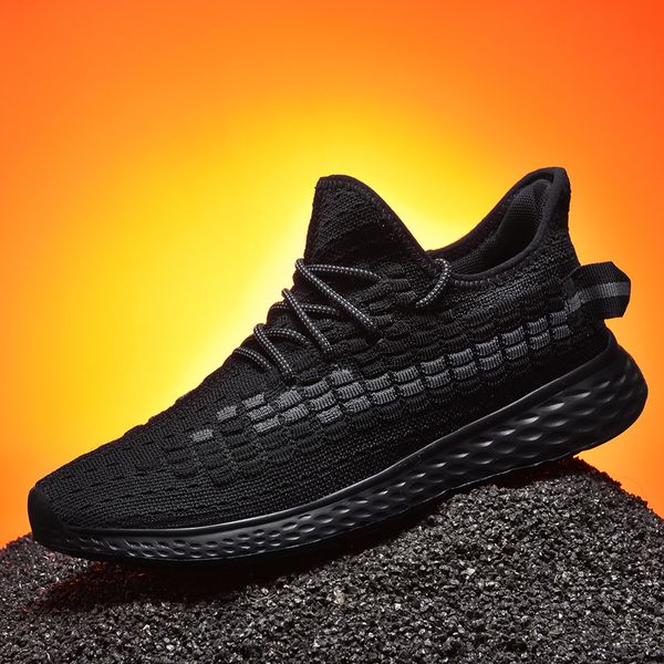 

2020 new men shoes lightweight sneakers male outdoor trend jogging footwear men gym flats sport shoes zapatos de hombre 48, Black