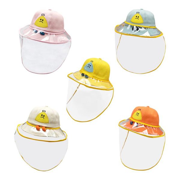 

симпатичные защитные маски шляпа рыбак шапка пылезащитная шляпа солнца для мальчиков девочек, Yellow