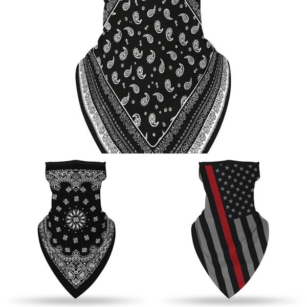 

ukrab filters head with gaiter face scarf mask bandana scarf neck 100carbon 2for outdoor sports, Black