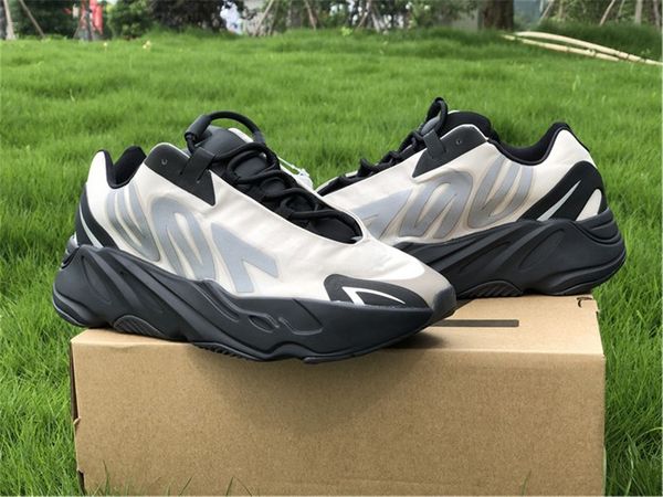 

originals 700 bone silver fy3729 mnvn orange triple black phosphor running shoes man 3m reflective kanye west authentic sports with box