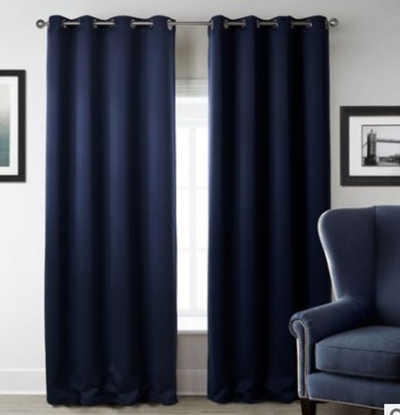 

2020 горячей продажи shade dark blue bedroom занавес цельных 52 * 63inch