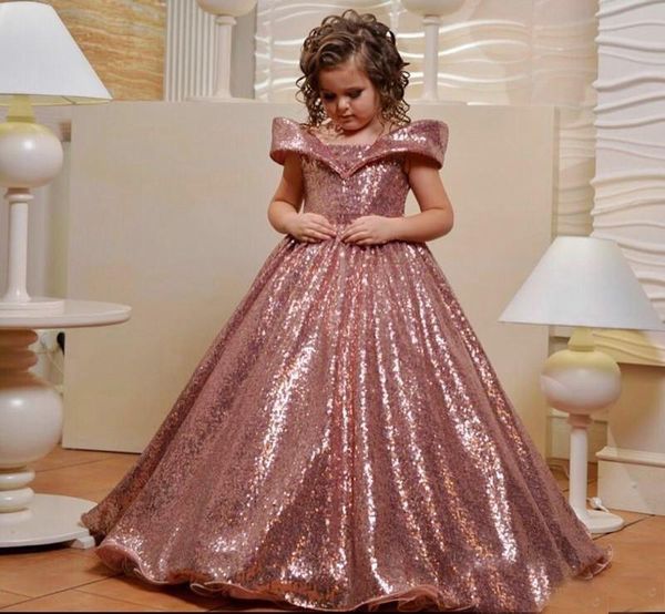 

blingbling sparkling first communion dress girls pageant dresses ball gown kids luxury flower girls lace-updresses for weddings, Red;yellow