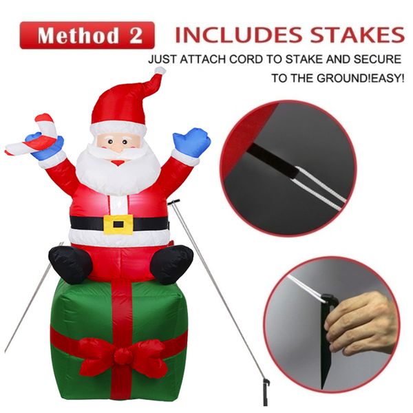 

inflatable statue gift package christmas cute airblown santa claus inflatables santa claus 1.8m 2020 party decor toy