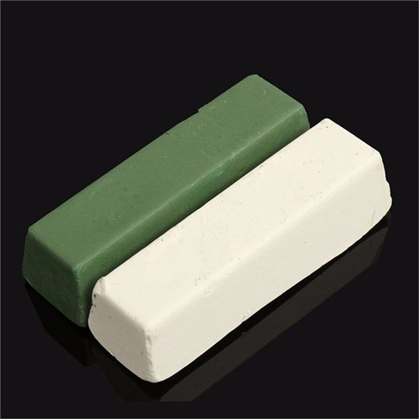 

2pc 100g polishing paste/wax polishing compounds for high lustre finishing on steels hard metals durale quality white & green