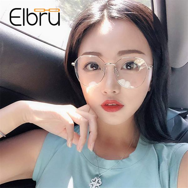 

elbru new finished myopia glasses women retro metal myopic eyewear men optical glasses with -0.75 1 1.25 1.5 1.75 2 2.5 3 3.5, Silver