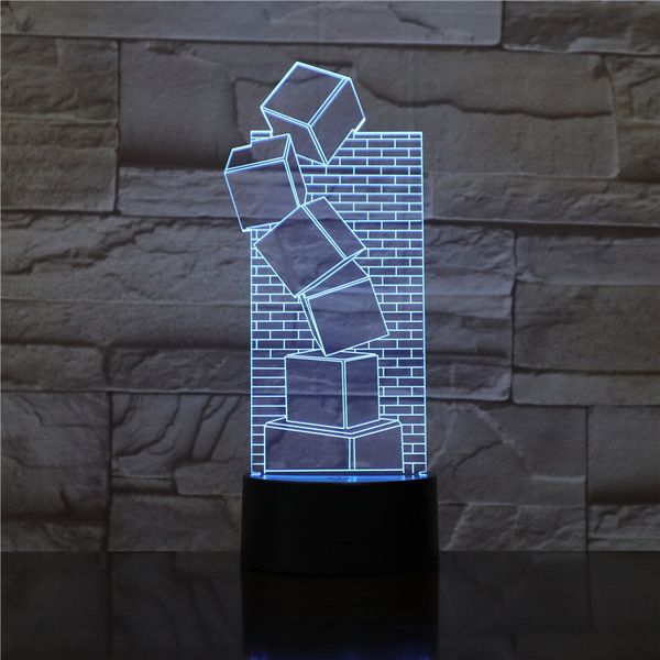 

7 colors change lamp box gift 3d lamp acrylic led usb table lamp tardis lights multi-colored bulbing light dropshipping 1760