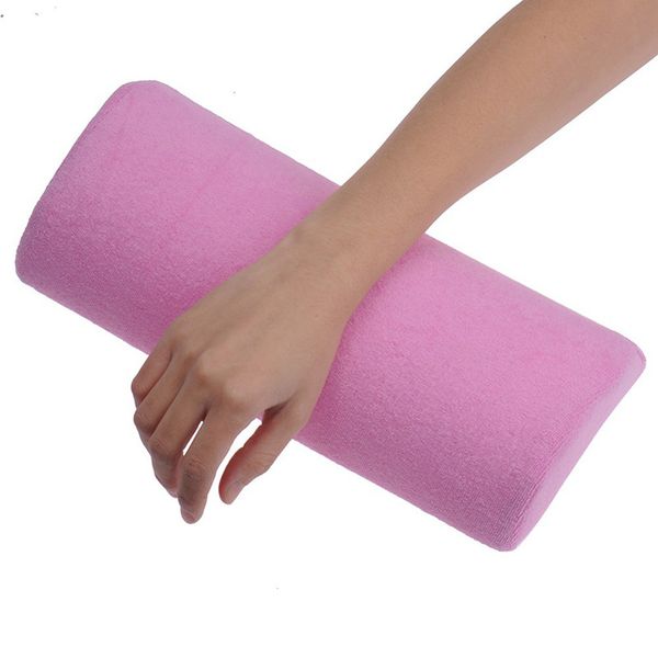 

nail gel manicure washable towel hand pillow semi-circular for shop, Red;pink