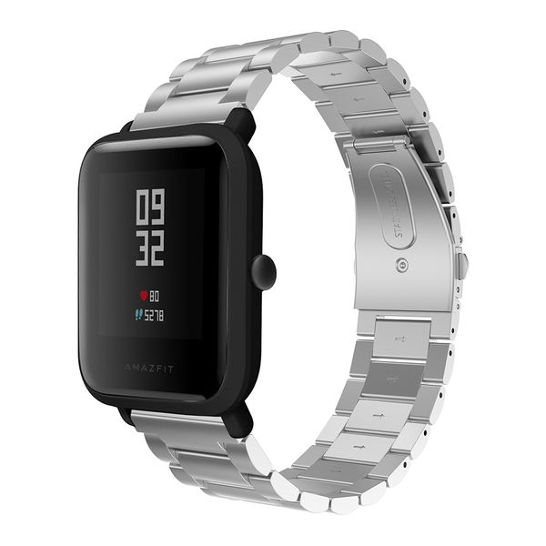 

20mm band for xiaomi huami amazfit youth smart watch metal stainless steel bracelet replacement belt for amazfit bip wrist band