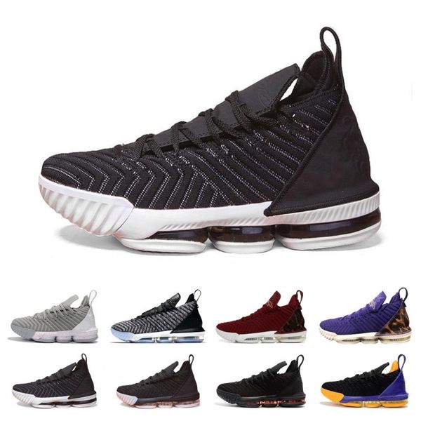 

New Arrival XVI 16 Black White Gold BHM Basketball Shoes for Top quality Mens Athletic Trainers 16s Wolf Grey Sports Sneakers Size40-46