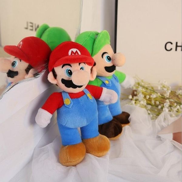 

2 style 10" 25cm mario & luigi super mario bros plush doll stuffed toys for baby good gifts