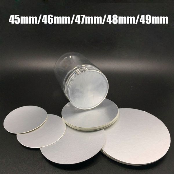 

200pcs 45mm / 46mm / 47mm / 48mm / 49mm electric induction алюминиевая пленка уплотнения, alumunim фольга уплотнения для пэт / пэ / пп / ps