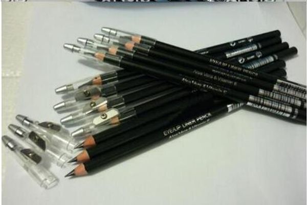 

new waterproof eyeliner eyebrow pencil with sharpener eye/lip liner pencil black and brown 12pcs