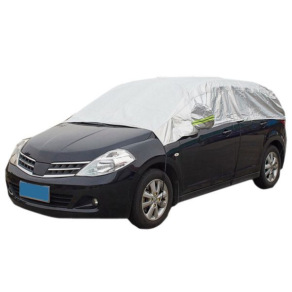 

nylon half car cover windshield snow sun ice waterproof resistant protection