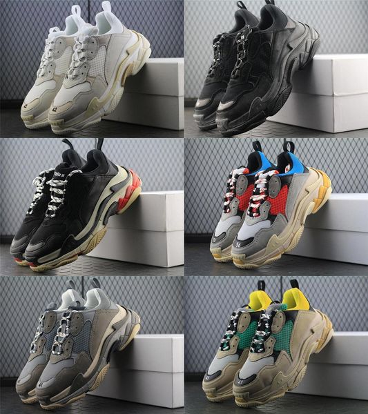 

2018 Balenciaga INS New Paris 17FW Triple-S новые оптовые горячие мужчины и женщины плоские повседне