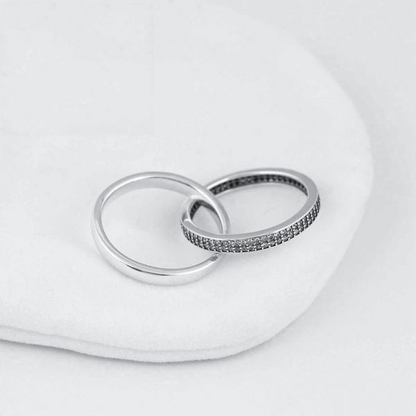 

wholesale-promise rings s925 silver fits for pandora style ring 196547cz h8ale