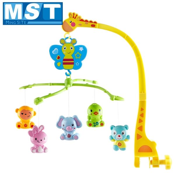 

musical crib mobile bed bell animal baby rattle rotating bracket baby toys giraffe holder wind-up music box 0-12 months newborn t200429