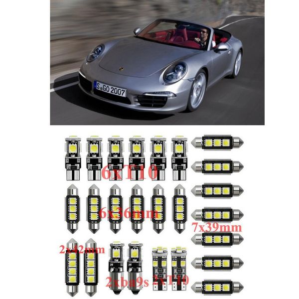 

car interior led light kit for 911 964 991 993 996 997 991 993 996 928 968 error t10 31mm 36mm 39mm 42mm