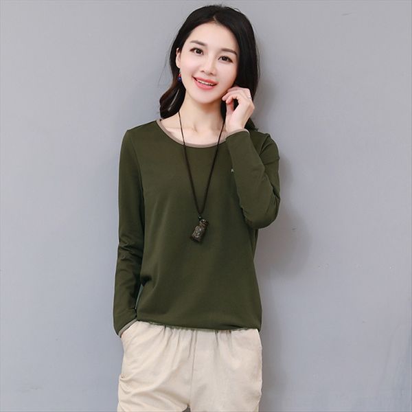 

t- long-sleeved base 2019 decoration clothes solid color all-match t- women's long-sleeved base women's 2019 shirt shirt decoratio, White