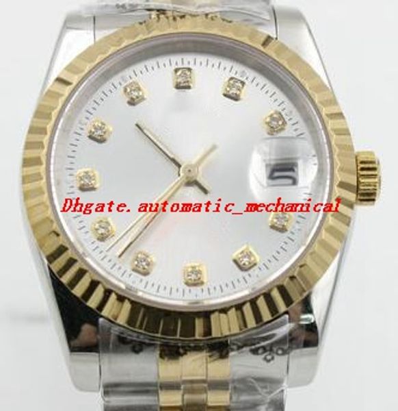 

6 style men watch 126333 126334 diamond dial 41mm a2813 automatic stainless steel bracelet fashion watch luxury wristwatch, Slivery;brown